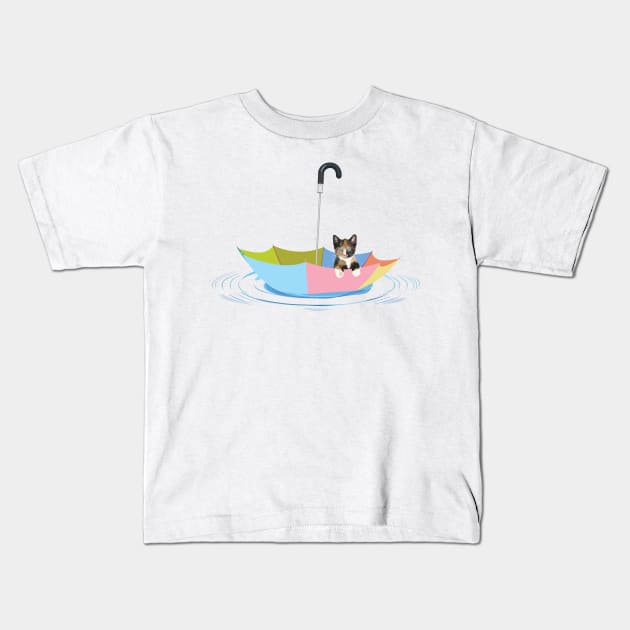 Kitten Cruise Kids T-Shirt by zomboy